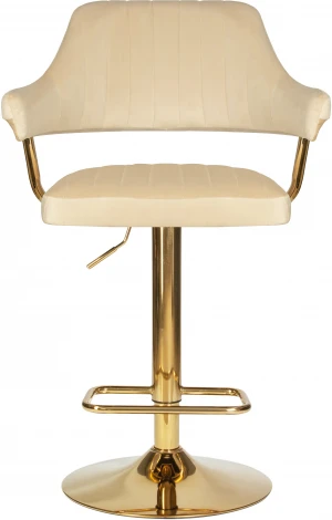 Стул барный DOBRIN CHARLY GOLD (бежевый велюр (MJ9-10)) 5019_Golden-LM 5019_Golden-LM, цвет сиденья бежевый (MJ9-10), основания золото