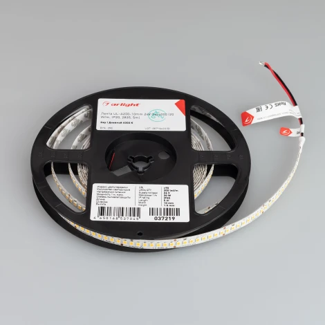 Светодиодная лента UL-A200-10mm 24V Day4000 (20 W/m, IP20, 2835, 5m) (Arlight, высок.эфф.150 лм/Вт) 037219
