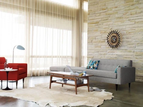 Диван Bantam Studio Sofa Светло-серый микровелюр