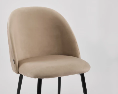Стул MyFar Джозеф серо-бежевый велюр MF1007-1