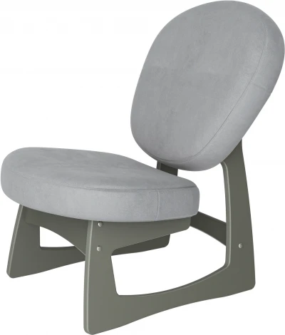 Кресло для отдыха Смарт G Силуэт Ткань ультра смок, каркас серый ясень от фабрики Mebelik