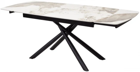 Стол RIVOLI 140 GLOSS LUXURY PANDORA SOLID CERAMIC / BLACK М-City