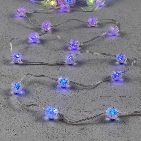 Гирлянда Шарики Смарт 10м разноцветная с управлением 5В, 100 LED, провод прозрачный ПВХ, IP44 Laitcom MBSmart100-10-5RGB