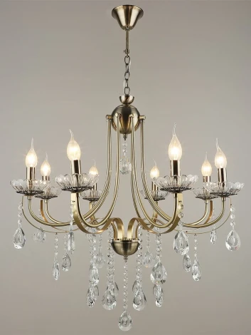 Подвесная люстра Reluce 04749-0.4-08 (220V, подвески, на цепи, подсвечник, свеча)