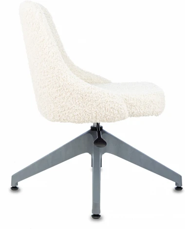 Кресло Бюрократ CH-340GLZ молочный экомех крестов.4-луч. пластик пластик серый