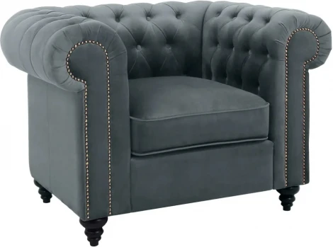 Кресло Chester Classic ОГОГО (арт.344181), (Ткань/Серый)