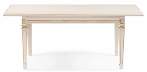 Деревянный стол Woodville Паветти слоновая кость / золото 505468