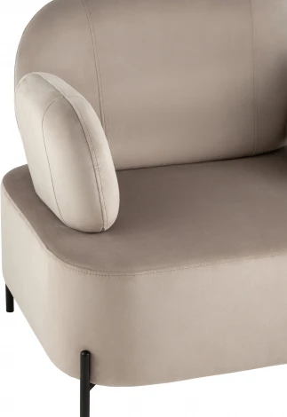 Кресло Stool Group Кэнди с подлокотниками велюр серо-бежевый УТ000035879