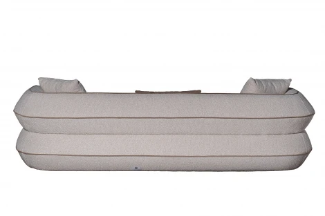 ZW-25003 Диван Амели (Amelia) трехместный букле светлый 253*100*67см с бежевым кантом Garda Decor