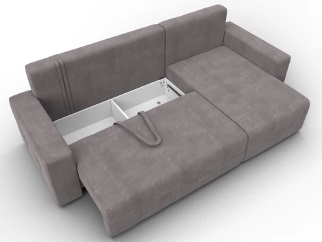 Диван угловой Лига-122 угол универсальный (ДСП,Брус,Велюр/Бежевый) Лига Диванов 137608