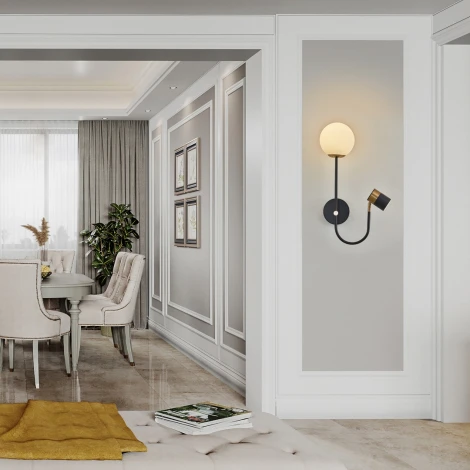 Бра Arte Milano Ferrara-71040 274802/1+1B BK/GD (220V)