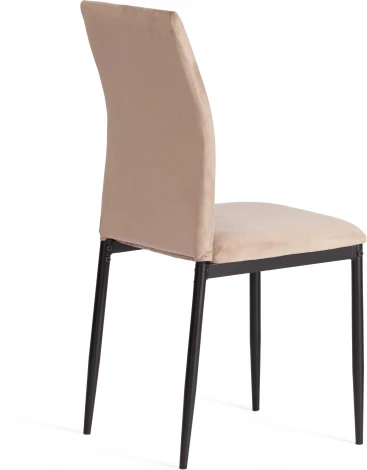 Стул CAPRI (mod. 39) / 1 шт. в упаковке (Металл,Вельвет /Бежевый,Черный)