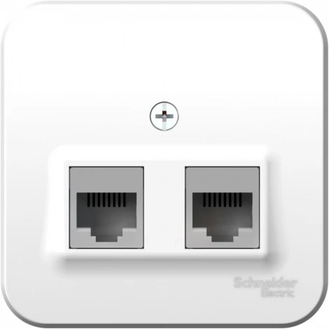 Розетка накладная двойная Ethernet RJ-45 (белый) Systeme Electric Blanca BLNIA045451