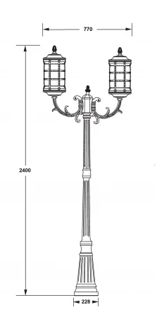 Наземный фонарь Oasis Light BARSELONA 81209A/16 Gw