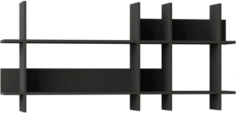 Полка Прямая BEADS BOOKCASE (Дерево/Темно-серый) LEVE