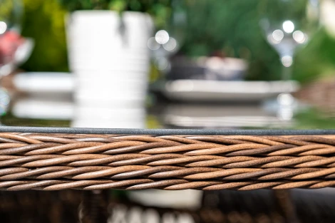 Плетеный круглый стол, диаметр 150 см, цвет коричневый 4SIS Эспрессо YH-T1661G-1 brown