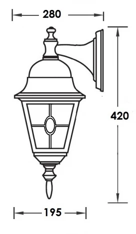 Настенный фонарь уличный Oasis Light QUADRO M lead GLASS 79902MlgY Bl (220V, фонарь, IP44)