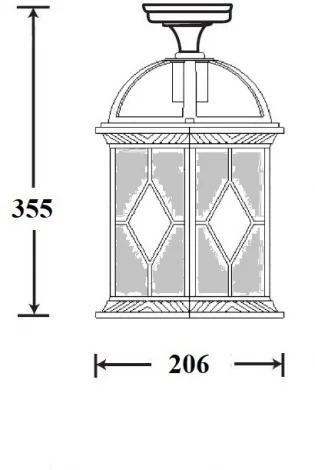 Потолочный светильник уличный Oasis Light SORENTO 92605A Bl (220V, фонарь, IP44)