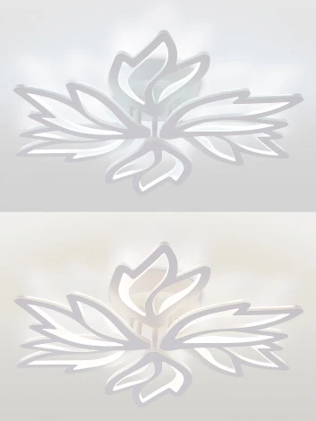 Потолочная люстра светодиодная с пультом ДУ 120W, белый, LED Natali Kovaltseva Rif LED LAMPS 81118/5C (регулировка яркости, 220V)