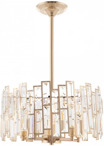 Подвесная люстра хрустальная на штанге Arte Milano Sorrento-3209 373209/5/350/390 GD (220V)