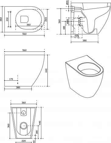 Унитаз приставной Galassia Dream 7310