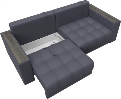 Диван прямой с декором Лига-049 НПБ Лига Диванов (Экокожа) арт.128402