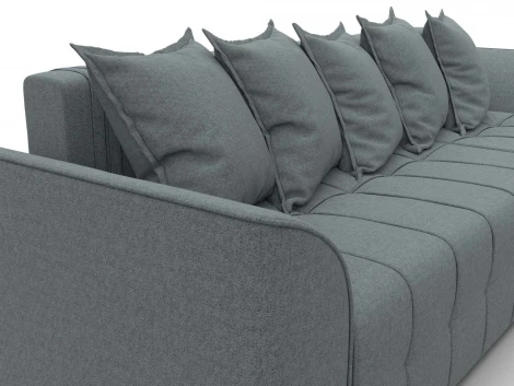 Диван угловой Лига-113 угол правый (ДСП,Рогожка/Серый) Лига Диванов 136704