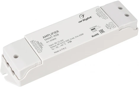 Усилитель SMART-RGB (12-24V, 3x6A) (IP20 Пластик) 023830 Arlight