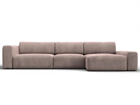 Диван угловой Лига-066 НПБ Лонг угол правый (ЛДСП,Фанера,Брус,Велюр/Бежевый) Лига Диванов 131226