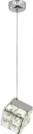 Подвесной светильник (12048/1P Chrome) Indigo Radioso V000137L (LED, 220V, на проводе, куб)