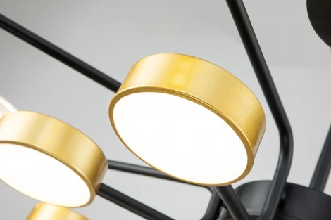 Люстра потолочная светодиодная на штанге Halo 10211/SG LED*212W Gold/Black