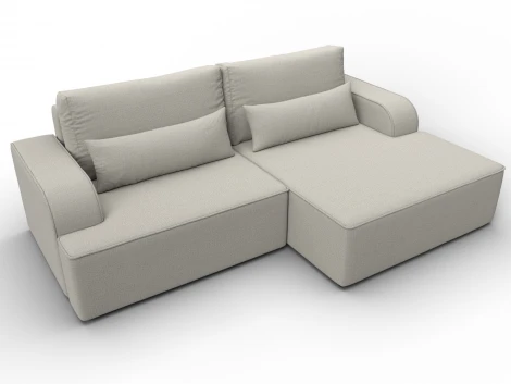 Диван угловой Лига-120 угол правый (ДСП,Брус,Фанера,ЛДС,Рогожка/Бежевый) Лига Диванов 137283