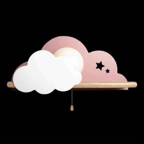 Настенный светильник Loft It Axel 10134 Pink (для детской, 220V, выключатель, шар)