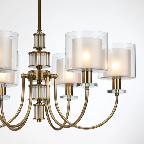 Подвесная люстра Odeon Light Saga 5088/6 античная бронза/стекло E14 6*40W (220V, на цепи)