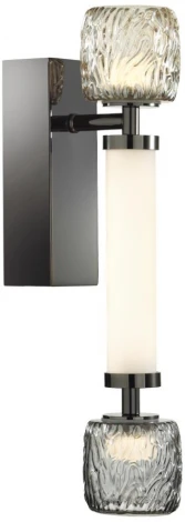 Бра Odeon Light Kliff 5427/13WL черный хром/белый/дымчатый/коньячный/металл/стекло/акрил LED 13W 3000K (220V)