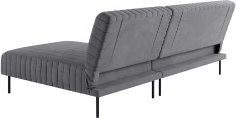 Baccara диван-кровать с шезлонгом, без подлокотников, бархат 03 Top Concept арт.22292