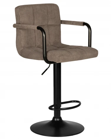 Набор 2 шт стул барный DOBRIN KRUGER ARM BLACK (какао вельвет (LAR-E2041-05))