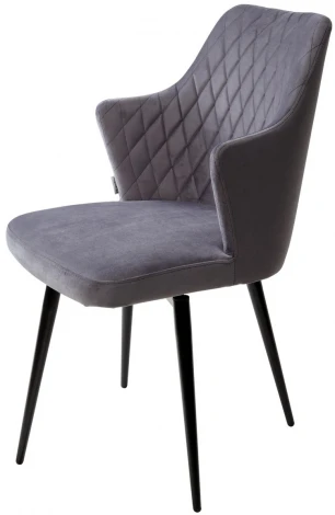 Стул HERMAN 360 град. СЕРЫЙ #27, велюр / черный каркас M-City 461MC04745