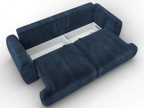Диван прямой Лига-115 НПБ (ДСП,Фанера,Велюр/Синий) Лига Диванов 136932