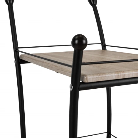 Стол сервировочный Марко дуб сонома/эбеновое дерево/черный Mebelik 009361