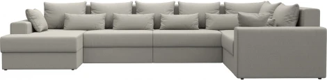 Диван П-образный Майами левый угол (Бежевый/Рогожка) Лига Диванов арт.122552L