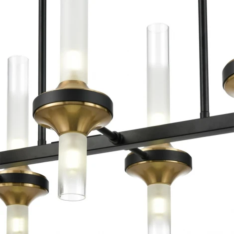 Потолочная люстра на штанге Lumion Tamaresa 8112/12 черный/бронза/прозрачный, металл/стекло G9 12*30W 220V