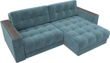 Диван угловой с декором Лига-049 НПБ Лига Диванов (Велюр) арт.128456