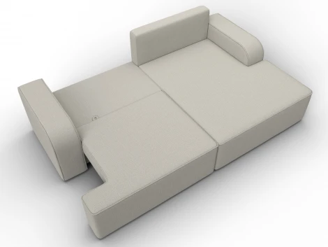 Диван угловой Лига-120 угол правый (ДСП,Брус,Фанера,ЛДС,Рогожка/Бежевый) Лига Диванов 137283