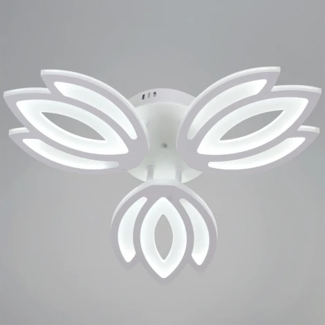 Потолочная люстра светодиодная на штанге с пультом с регулировкой цветовой температуры, яркости и ночным режимом Reluce 08429-0.3-03 WH