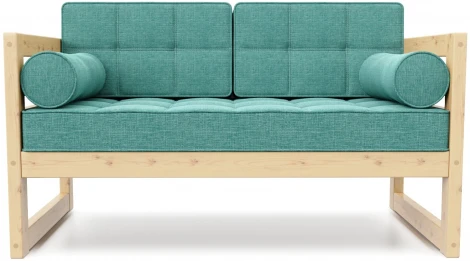 Диван Arsko прямой Сега М сосна рогожка бирюзовая