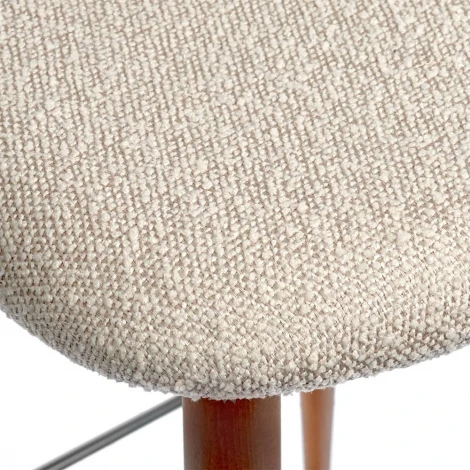 Стул полубарный Lucas латте букле с ножками цвета орех Bradexhome арт.RF 0549