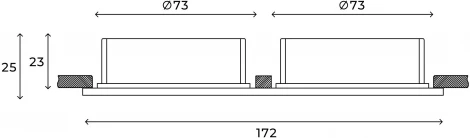 Встраиваемый светильник Hesby Lighting Eclipse HSBL_0111 (220V)