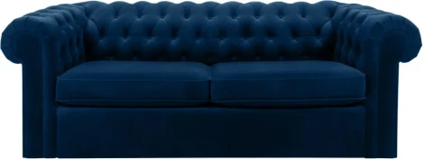 Диван Chesterfield ОГОГО (арт.344564), (Ткань/Синий)