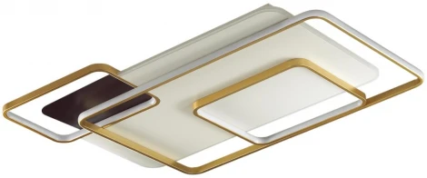 Люстра потолочная с пультом ДУ Noriko 5276/99CL белый, черный, золотой LED 113W